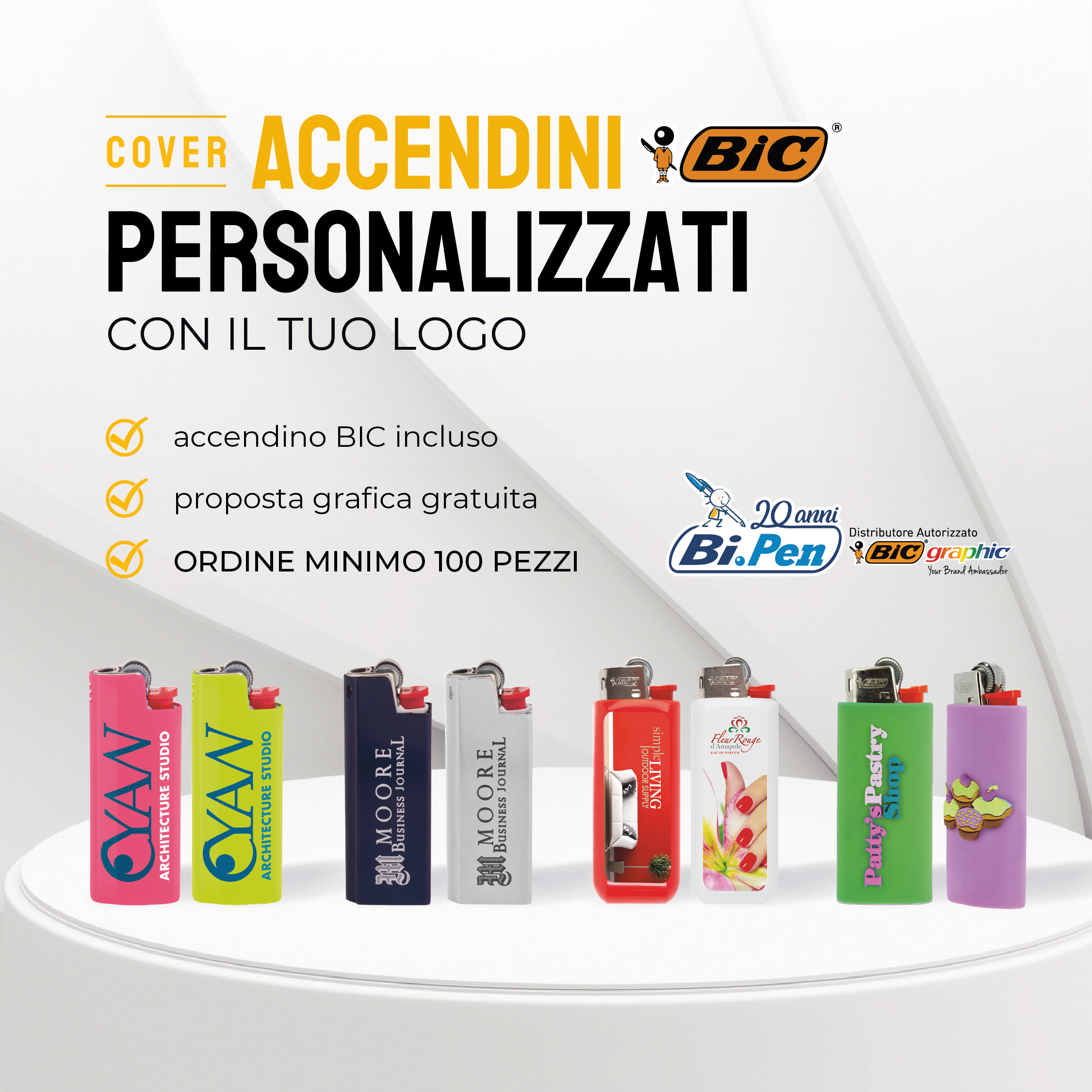 Personalizza con il tuo logo la cover per accendini bic su bipen