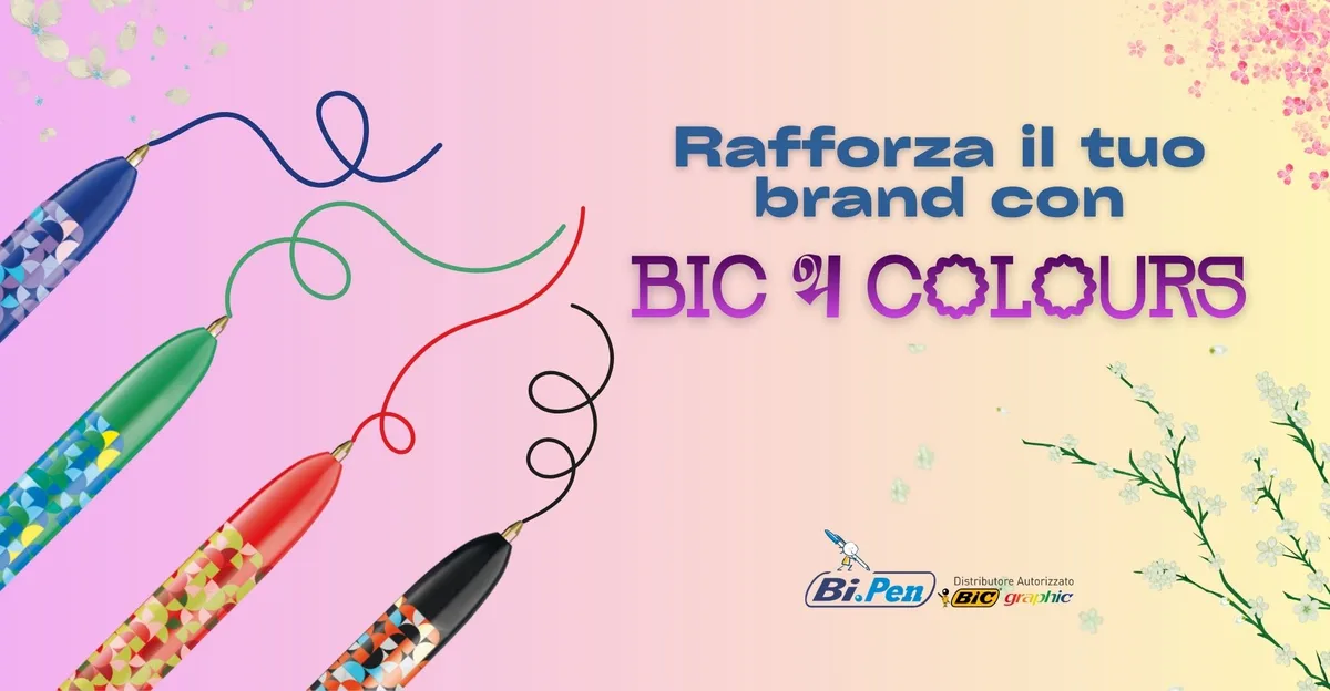 Bic 4 Colours personalizzata: il gadget primaverile che valorizza il tuo marchio